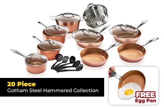 Gotham Steel Hammered Cookware Set - Official Website